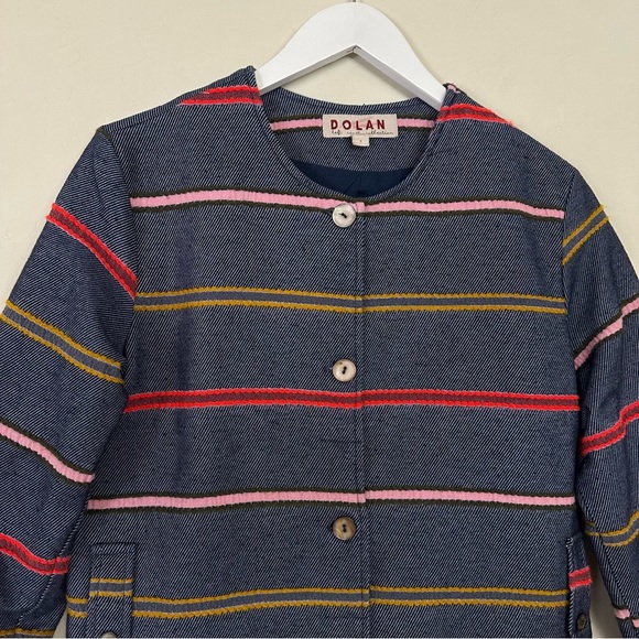 Anthropologie DOLAN Collection Piccadilly Striped Coat - Picture 5 of 11